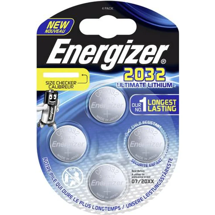 Energizer E301319200 Spezialbatterie - Lithium CR-Typ 2032 4 Stück Chrom – Bild 1