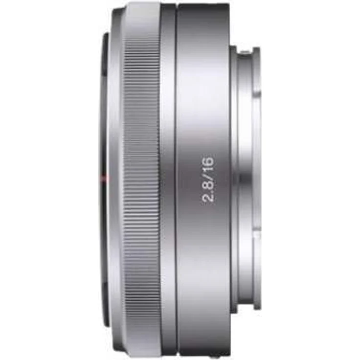 Sony SEL-16F28 Super Weitwinkel-Objektiv (Festbrennweite, 16 mm, F2.8, APS-C, geeignet für A6000, A5100, A5000 und Nex Serien, E-Mount) silber – Bild 2