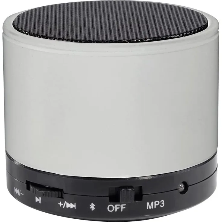 Ultron 182887 Aktivbox Boomer Bluetooth-Lautsprecher mit Kartenleser, silber