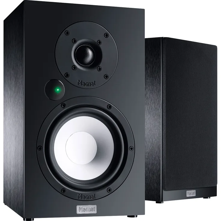 Magnat Multi Monitor 220 | Aktives Lautsprecherset mit aptX Bluetooth, Phono-Eingang und Fernbedienung | Komplettsystem für Vinyl- und Streaming-Nutzer, Schwarz