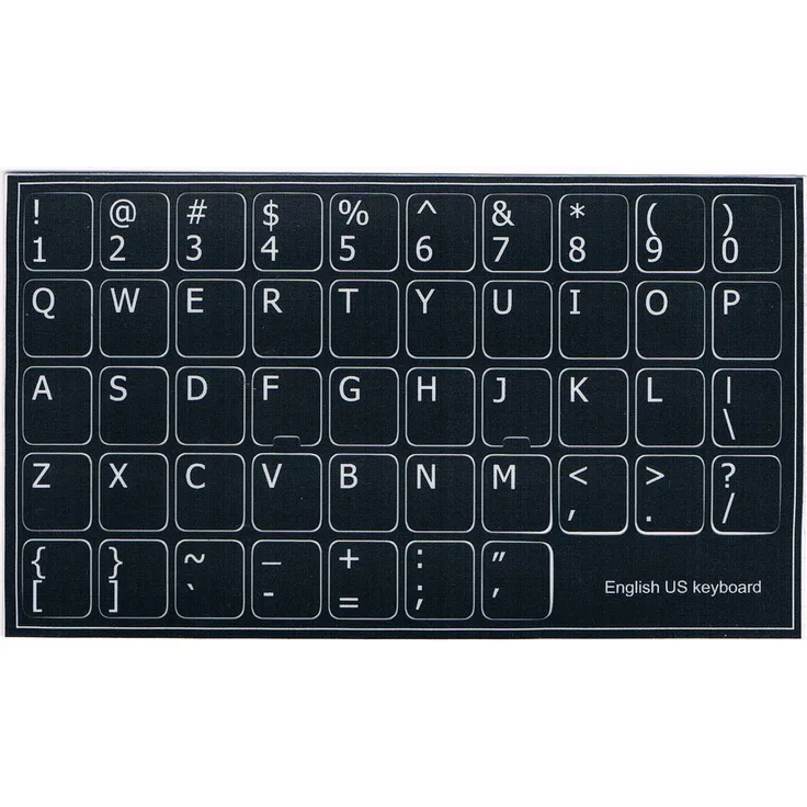 Selbstklebende Tasten Tastatur QWERTY English US