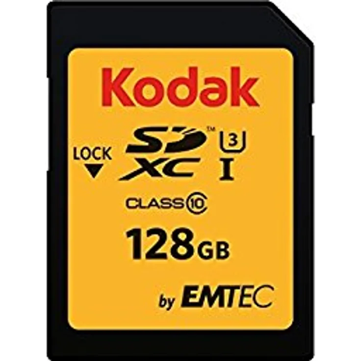 Emtec EKMSD128GXC10HPRK Kodak SDHC (CLASS10) SD Card, 128GB