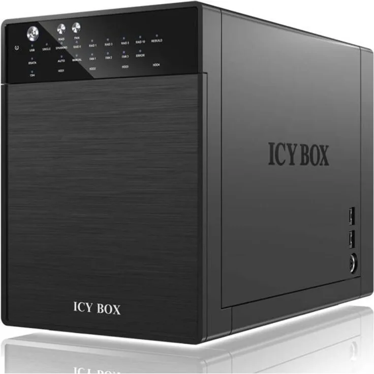 RaidSonic IcyBox IB-RD3640SU3 Festplattengehäuse (4x 8,9 cm (3,5 Zoll), SATA I, SATA II, SATA III, USB 3.0) schwarz