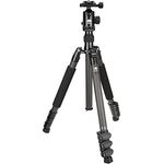 SIRUI ET-2204-E-20 Easy Traveler Dreibeinstativ mit E-20 Kopf (Carbon, Höhe: 144 cm, Gewicht: 1, 37kg, Belastbarkeit: 12kg) mit Tasche und Gurt