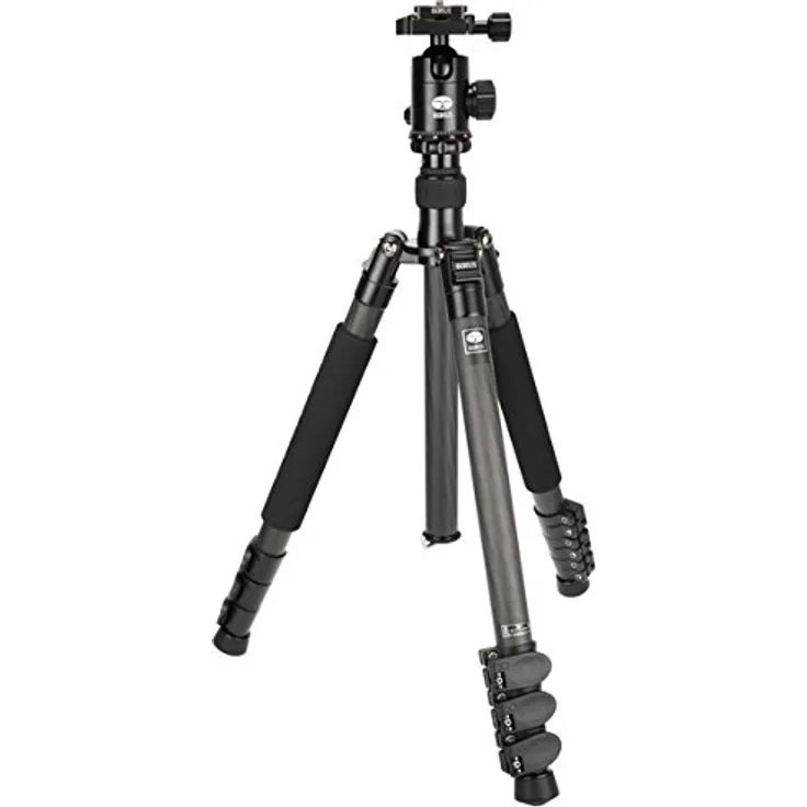 SIRUI ET-2204-E-20 Easy Traveler Dreibeinstativ mit E-20 Kopf (Carbon, Höhe: 144 cm, Gewicht: 1, 37kg, Belastbarkeit: 12kg) mit Tasche und Gurt