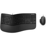 Microsoft Ergonomic Desktop - Tastatur-und-Maus-Set - USB - Deutsch QWERTZ- Schwarz (RJU-00006)