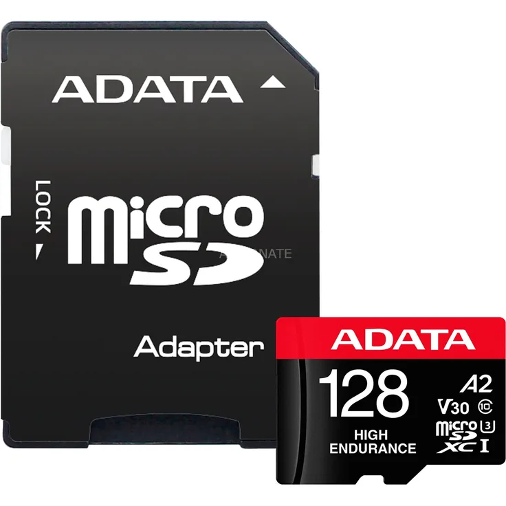 ADATA High Endurance 128 GB microSDXC Speicherkarte, Class 10, UHS-I U3, V30, A2