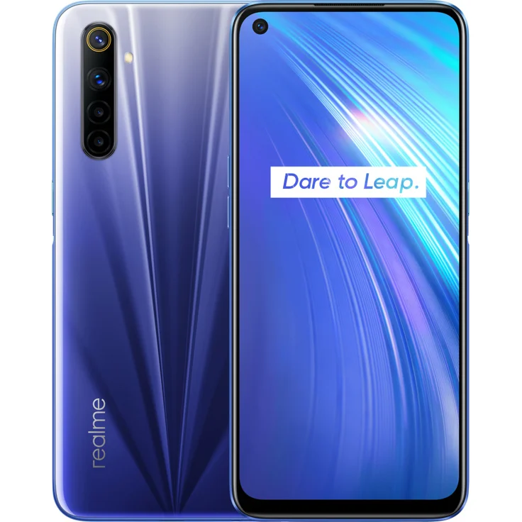 realme 6 16,51cm (6,5 Zoll) TFT-Display, 64GB interner Speicher, 4GB RAM, Dual-SIM, Android, Comet Blue - Preisvergleich – Bild 1