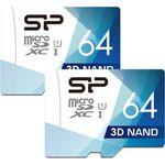 Silicon Power Micro-SD-Karte mit Adapter, 2x 64 GB, Dual Pack