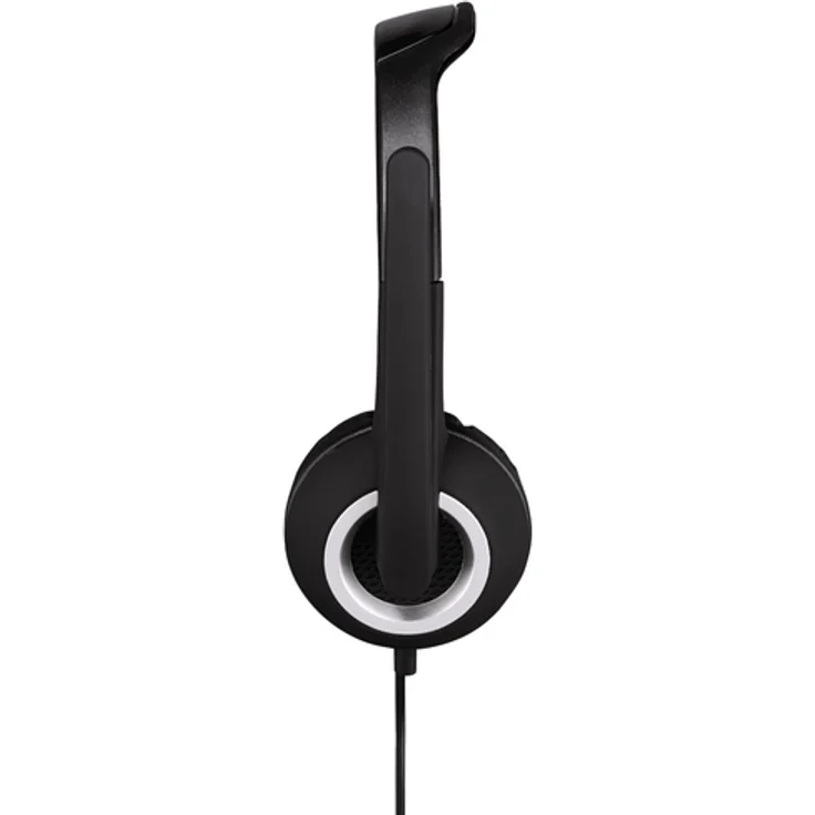 Hama PC Headset mit Mikrofon (ultra leichte Kopfhörer, On-Ear Ohrhörer, gepolsterte Ohrmuscheln, Stereo, Computer-Kopfhörer mit Lautstärkeregler am Kabel, 2 m Kabellänge, 3,5 mm Klinke) schwarz – Bild 3