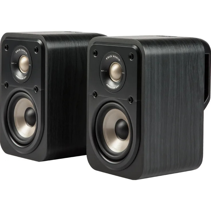 Polk Audio Signature S10E Surround Lautsprecher, HiFi Lautsprecher für Musik und Heimkino Sound, Uni-Pole Lautsprecher, 20 - 100 Watt, 8 Ohm, High Res, 72Hz - 40kHz schwarz