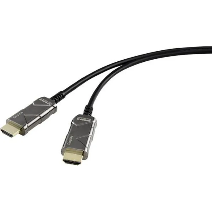 SpeaKa Professional HDMI Verbindungskabel 50.00m Ultra HD (4k) HDMI mit Ethernet Schwarz [1x HDMI-Stecker - 1x HDMI-Stecker]
