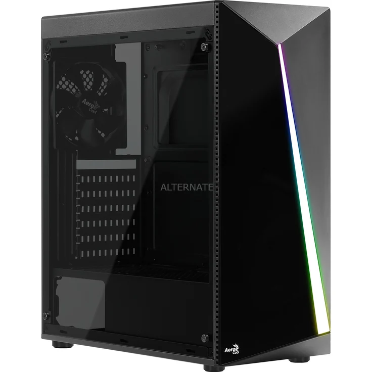 Aerocool SHARD - PC-Gehäuse, ATX, Acrylglasscheibe, RGB 13 Modi, Lüfter 12cm – Bild 1
