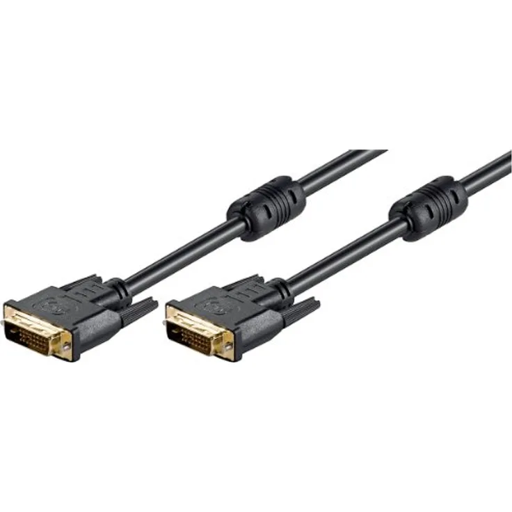 Wentronic Goobay - Videokabel - Dual Link - DVI - DVI-D (M) - DVI-D (M) - 5,0m - Doppelisolierung - Schwarz (93112)