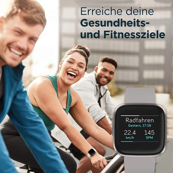 Fitbit Versa 2 Smartwatch Unisex, Einheitsgröße, Aluminiumgehäuse, Steingrau/Nebelgrau – Bild 7