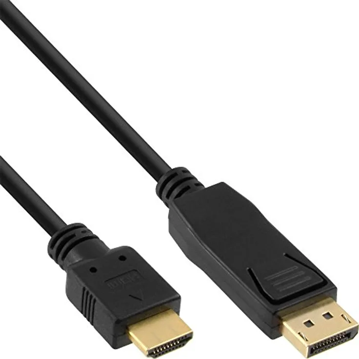 InLine - Videokabel - DisplayPort / HDMI - DisplayPort (M) bis HDMI (M) - 30cm - Schwarz (17187)