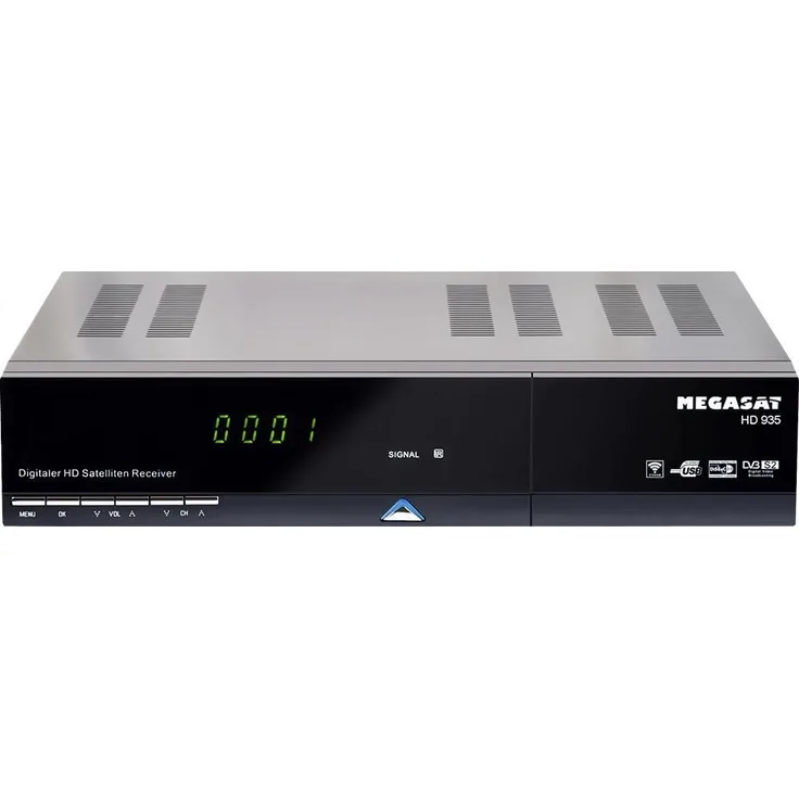 Megasat HD 935 Twin, DVB-S/S2, HDMI, EPG, Aufnahmefunktion, schwarz