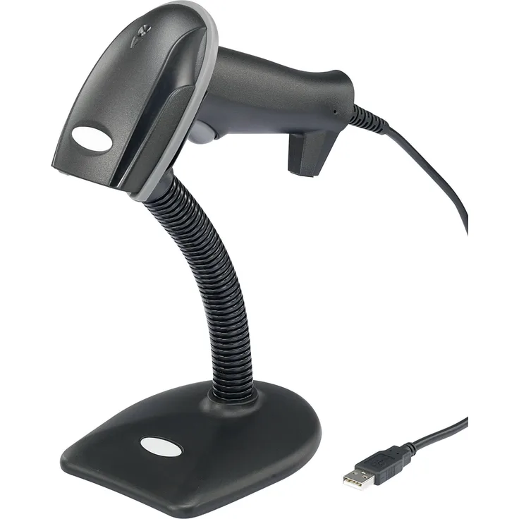Renkforce LS6300E USB-Kit Barcode-Scanner Kabelgebunden 1D Laser Schwarz Hand-Scanner USB