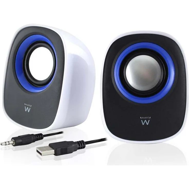 PC Lautsprecher USB 2.0, Jack Stereo 3,5 mm, 5 W RMS, für Computer, Laptop, Notebook, Smartphone und Tablet