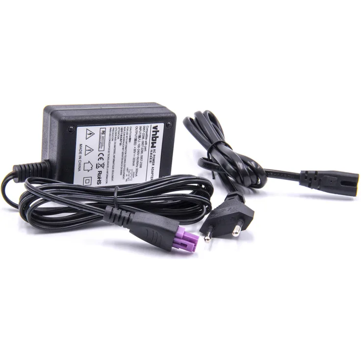 vhbw 220V Netzteil Ladegerät für Tintenstrahl-Drucker HP Deskjet 1000 - J110, 1000 - J110A, 1010, 1050A - J410, 1050A - J410g, 1050A - J410h, 1051