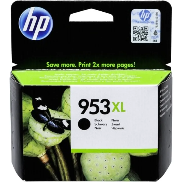 HP 953XL Schwarz Original Druckerpatrone mit hoher Reichweite für HP Officejet Pro 8210, 8710, 8720, 8730, 8740