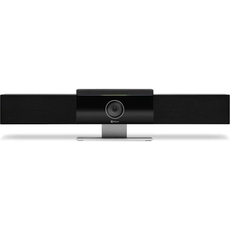 Polycom 4K Video-Konferenz-System Studio Audio-Video USB Soundbar, 120° Blickwinkel, 5-Fach Zoom, strahlengförmige Mikrofonreihe, Schwarz