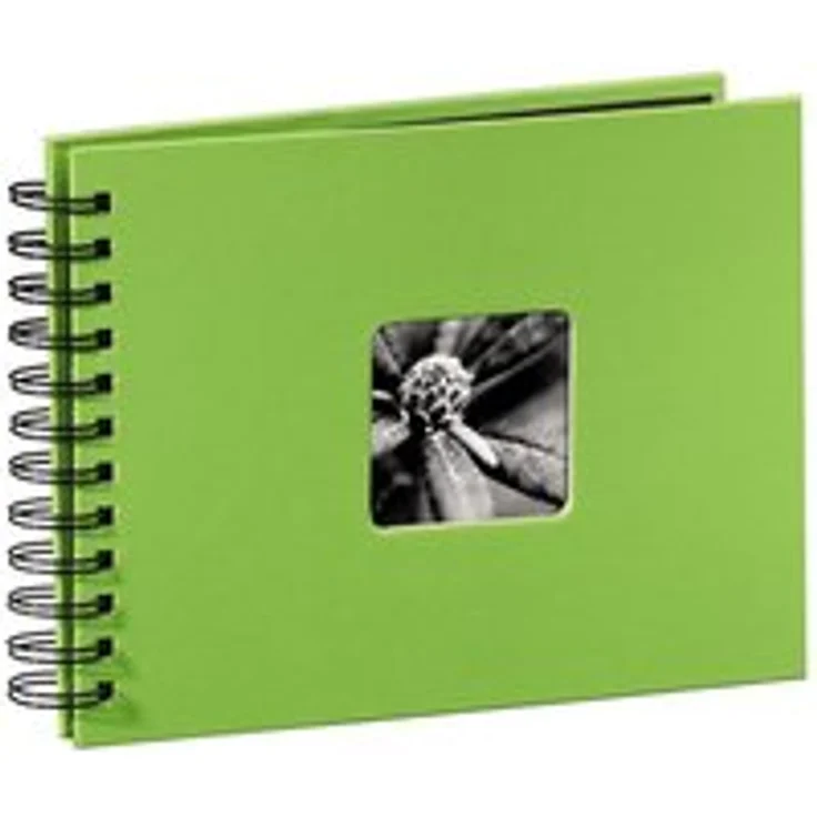 Hama Fotoalbum Spiralalbum, 50 schwarze Seiten, 25 Blatt, Größe 24 x 17 cm, mit Ausschnitt für Bildeinschub, Fotobuch kiwi - Preisvergleich – Bild 1