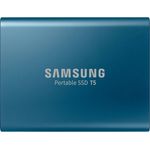 Samsung T5 MU-PA500 - Solid-State-Disk - verschlüsselt - 500 GB - extern (tragbar) - USB 3.1 Gen 2 (USB-C Steckverbinder) - 256-Bit-AES - Ocean Blue (MU-PA500B/EU)