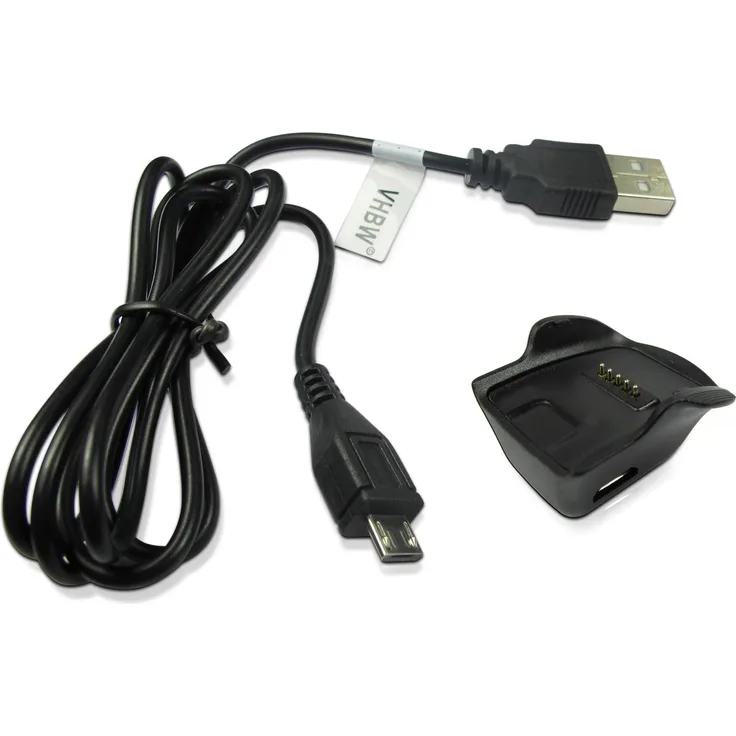 VHBW Ladestation mit Micro USB Kabel passend für Uhr Samsung Gear Fit Smart Watch SM-R350