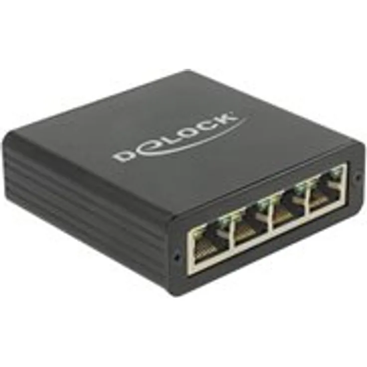 Delock 62966 Adapter USB 3.0 auf 4 x Gigabit LAN Schwarz