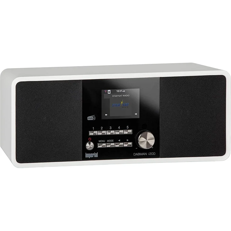 Imperial Dabman i200 22-232-00 Tischradio DAB+/UKW/Internetradio mit WLAN, Spotify Connect, TFT-Display, weiß – Bild 1