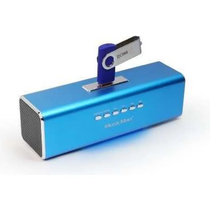MusicMan MA Lautsprecher (MP3-Player, Soundstation & Radio, USB, Line-In) blau