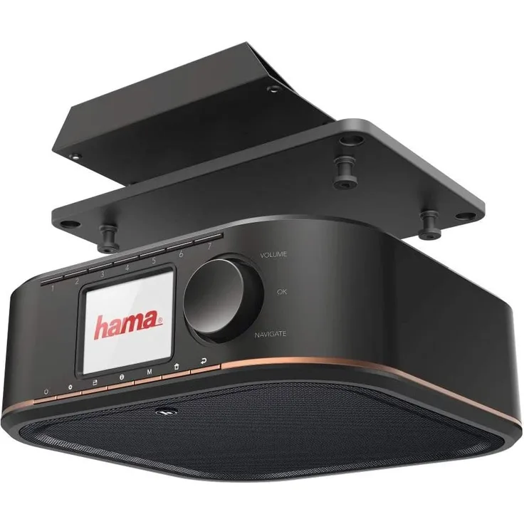Hama DR350 Unterbauradio mit Wecker, TFT-Display, schwarz