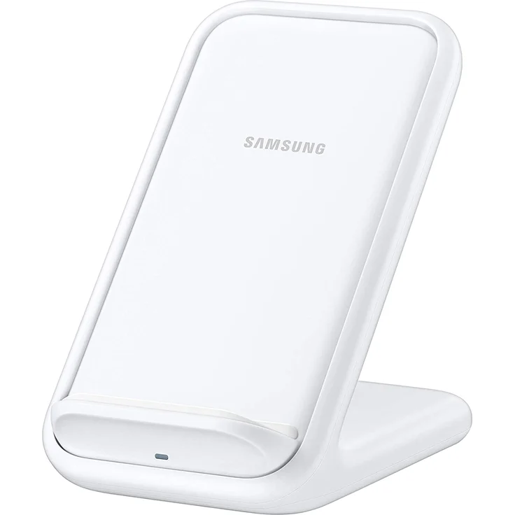 Samsung EP-N5200 Wireless Charger Stand, 15 W, Qi Ladestation, weiß – Bild 1
