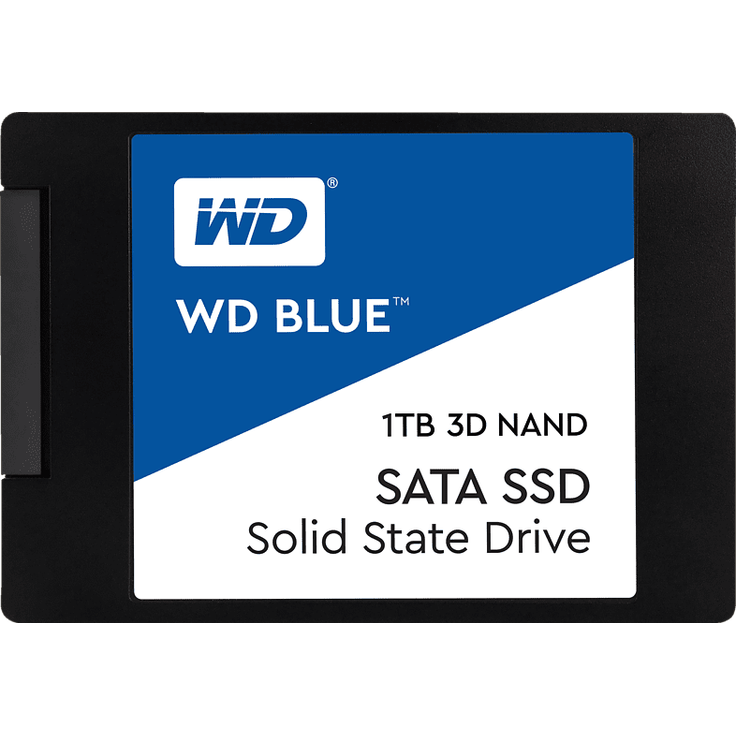 WD Blue 3D NAND SATA SSD WDS100T2B0A - Solid-State-Disk - 1 TB - intern - 2.5 Zoll (6.4 cm) - SATA 6Gb/s (WDS100T2B0A) – Bild 1