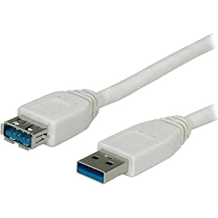 Nilox 0.8m USB3.0 - USB Kabel (0,8 m, USB A, USB A, 3.0 (3.1 Gen 1), Male Connector-Female Connector, Weiß)
