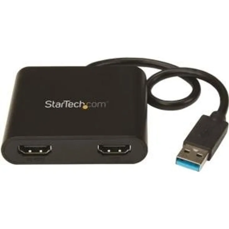StarTech.com USB auf Dual HDMI Adapter - 4K - USB zu HDMI Adapter - USB 3.0 auf HDMI - USB zu HDMI Display Adapter - USB 3.0 zu HDMI - Externer Videoadapter - MCT Trigger II - 64 MB DDR2 - USB 3.0 - 2 x HDMI - Schwarz