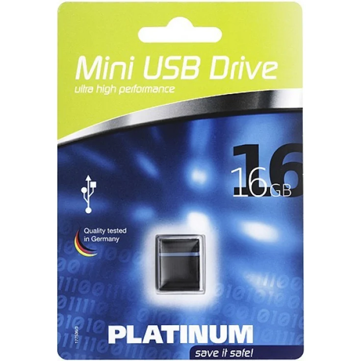 Platinum 16 GB Mini USB-Stick USB 2.0 schwarz