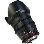 Samyang 24-1,5 Objektiv Video DSLR II Canon EF manueller Fokus Videoobjektiv 0,8 Zahnkranz Gear, Weitwinkelobjektiv schwarz