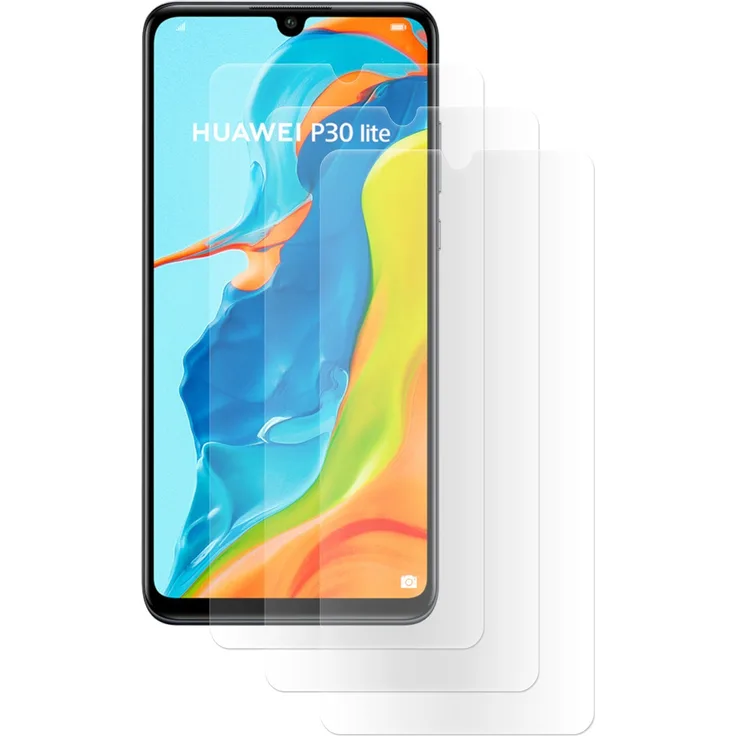 cofi1453 Handyhülle 3x Schutzfolie, geeignet für Huawei P30 Lite, Displayschutzfolie Displayfolie