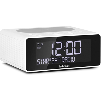 TechniSat DIGITRADIO 52 Radiowecker mit Wecker, LCD-Display, weiß
