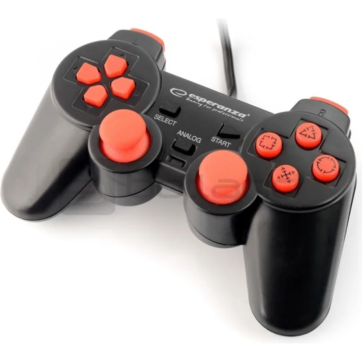 ESPERANZA Corsair Schwarz, Rot (EGG106R) (PC, PS2, PS3)