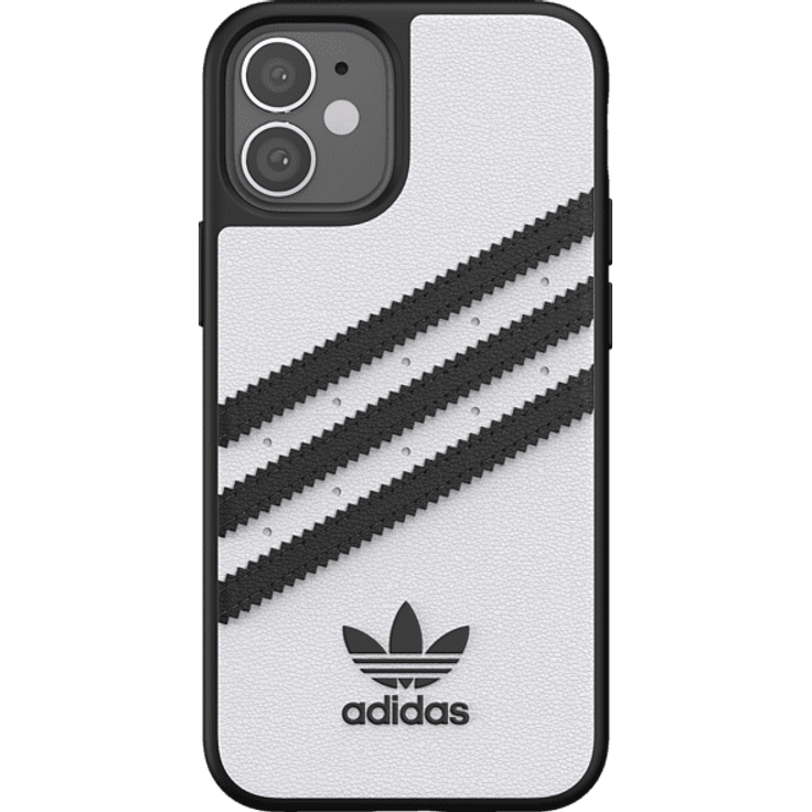 adidas Originals Moulded Case Backcover, geeignet für Apple iPhone 12 Mini, Weiß-Schwarz