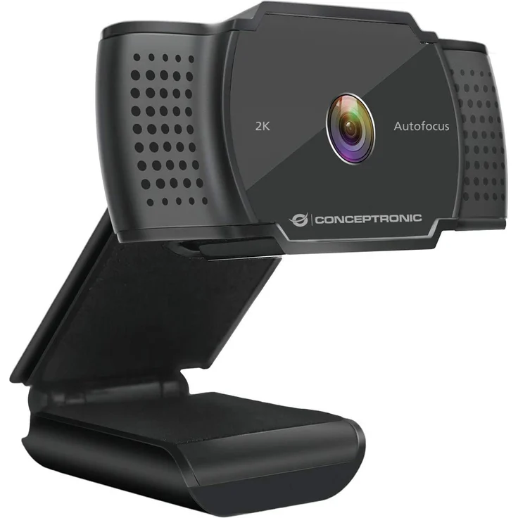 Conceptronic AMDIS 2K-Super-HD-Autofokus-Webcam mit Mikrofon - 5 MP - 2592 x 1944 Pixel - 30 fps - M-JPEG - Auto (AMDIS02B) – Bild 1
