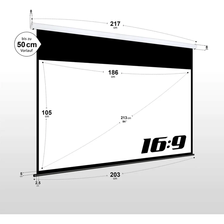 ESMART Professional MIMOTO Motor Leinwand 186 x 105 cm (84'') 16:9 – Bild 4