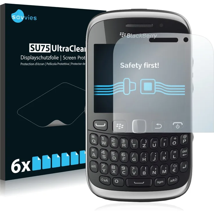 RIM BlackBerry Curve 9320 Schutzfolie [6er Pack] - kristallklare Displayschutzfolie Folie Displayfolie