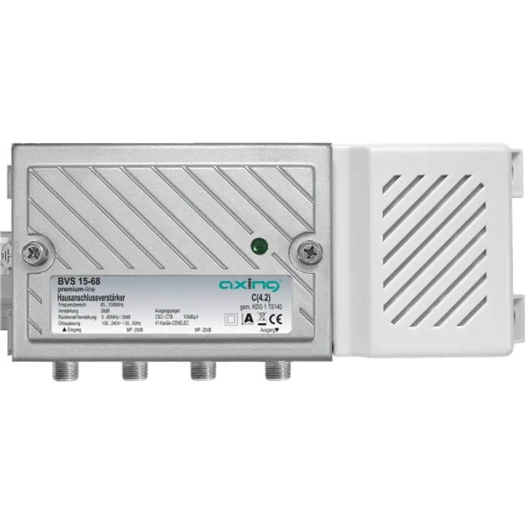 Axing BVS 15-68 Hausanschlussverstärker (38dB, 1006MHz, 100dBµV) mit aktivem Rückkanal 5-65 MHz
