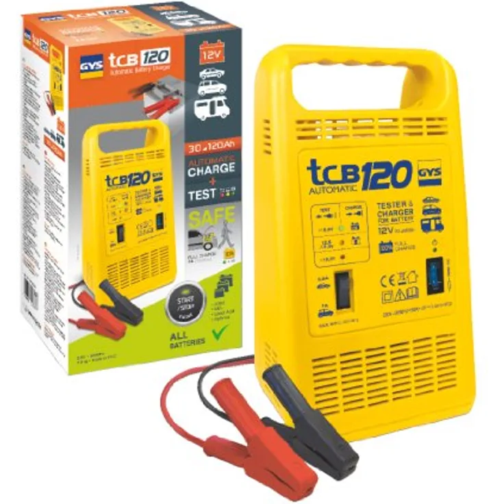 GYS überwachungsfreies Batterieladegerät 12 V, 30 - 120 Ah, TCB 120