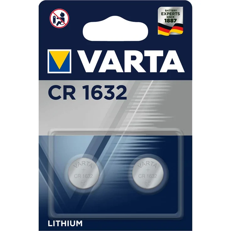 VARTA Batterien Electronics CR1632 Lithium Knopfzellen (2er Pack, in Original Blisterverpackung) – Bild 1