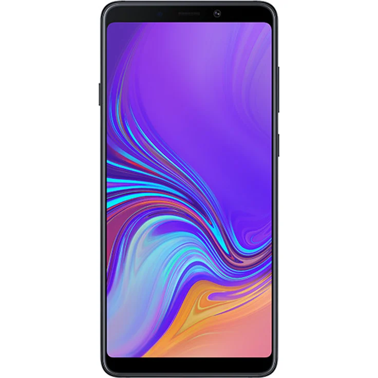 Samsung Galaxy A9 (2018) Smartphone 16cm (6,3 Zoll) AMOLED-Display, 128GB interner Speicher, 6GB RAM, Dual-SIM, Android 8.0, Caviar Black – Bild 1
